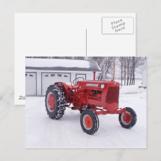 Allis Chalmers D-17 Postkarte (Vorne/Hinten)
