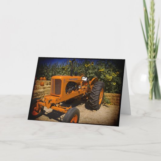 Allis Chalmers Tractor Danke Karte (Vorderseite)