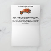 Allis Chalmers W Speed Patrol Grader Greeting Card Karte (Innenseite)