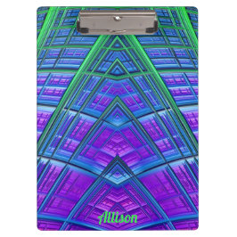 ALLISON ~ 3D! ~ Grün Lila und Blau Original ~ Klemmbrett