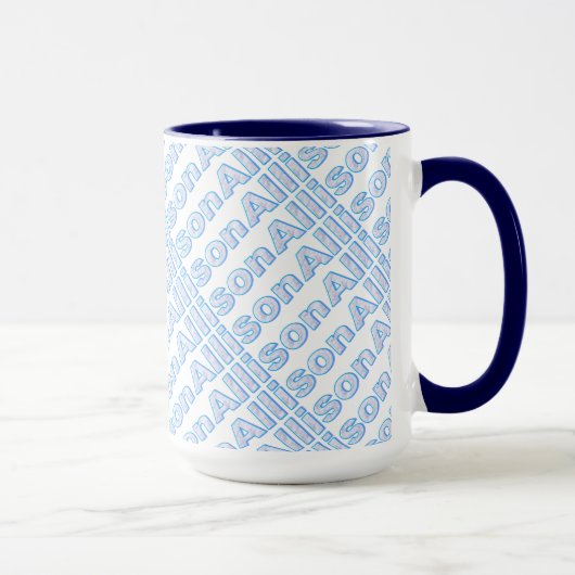 Allison Blue Style 15 oz Ringer Tasse (Rechts)
