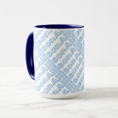Allison Blue Style 15 oz Ringer Tasse (Vorderseite Links)