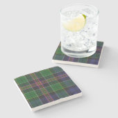 Allison Clan Tartan Kariert Stone Untersetzer (Seitenansicht)