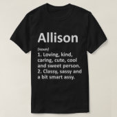ALLISON Definition Personalisiert Funny Birthday G T-Shirt (Design vorne)