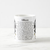 Allison, der Ursprung, die Bedeutung und die Kaffeetasse (Mittel)