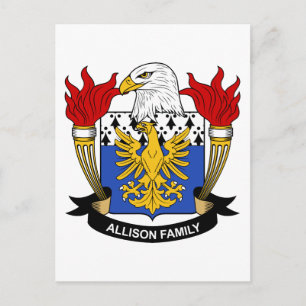 Allison Familienwappen Postkarte