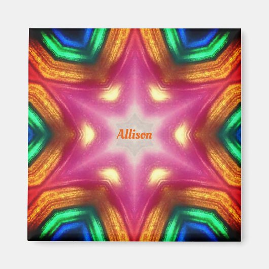 ALLISON ~ Gleaming Abstrakt ~ Personalisiert ~ Magnet (Vorne)
