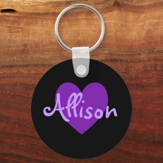 Allison im Lila Schlüsselanhänger (Vorderseite)