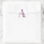 Allison Name Custom Sticker Girls Label Floral A (Tasche)