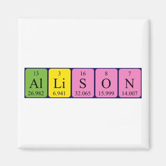 Allison Periodenmagnet Magnet (Vorne)