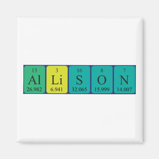 Allison Periodenmagnet Magnet (Vorne)