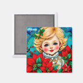 ALLISON ~ Personalisiertes Weihnachtsdesign ~ Magnet (Vorderseite/Rückseite)