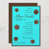 Allison Rachel Judenschokolade Bat Mitzvah Einladung (Vorne/Hinten)