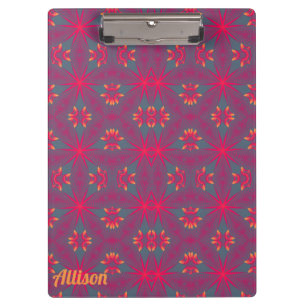 ALLISON ~ rosa, Lila, gelb und grau Klemmbrett