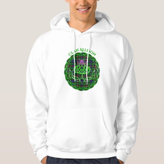 Allison Scottish Tartan Celtic Thistle Hoodie (Vorderseite)