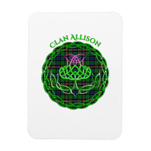 Allison Scottish Tartan Celtic Thistle Magnet
