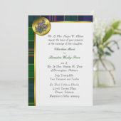 Allison Tartan Kariert Wedding Einladung (Stehend Vorderseite)