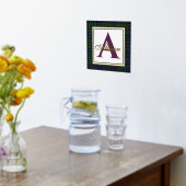 Allison Tartan Karierte Monogram Foil Prints Foliendrucke (Ablage(Küche))