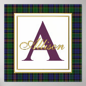 Allison Tartan Karierte Monogram Foil Prints Foliendrucke (Vorderseite)