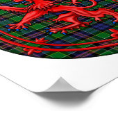 Allison Tartan Scottish Kariert Lion Rampant Poster (Ecke)