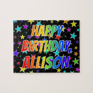 "ALLISON" Vorname, Spaß "GLÜCKLICHER BIRTHTAG" Puzzle