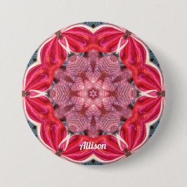 ALLISON ~ White Pink Green BLING ~ Schaltfläche Button