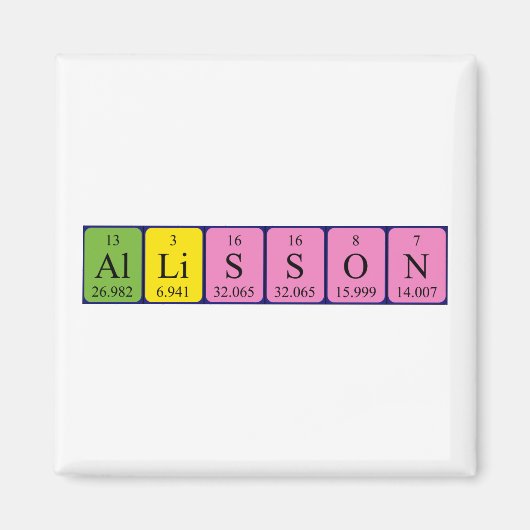 Allisson Periodenmagnet Magnet (Vorne)