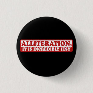 Alliteration lustiges kreatives Schreiben Button