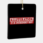 Alliteration lustiges kreatives Schreiben Keramikornament (Rechts)