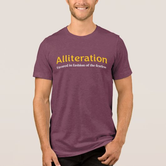 Alliteration Tri-Blend shirt (Vorderseite)