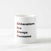 Alliterationen sind immer fantastisch kaffeetasse (Mittel)