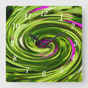 Allium Abstracte Wanduhr