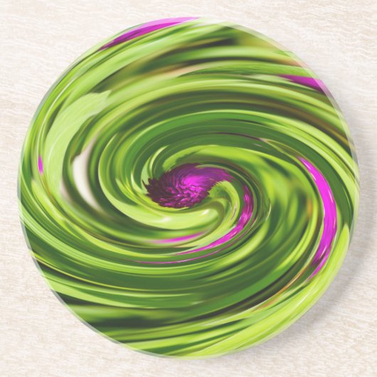 Allium Abstrakt Getränkeuntersetzer (Vorne)