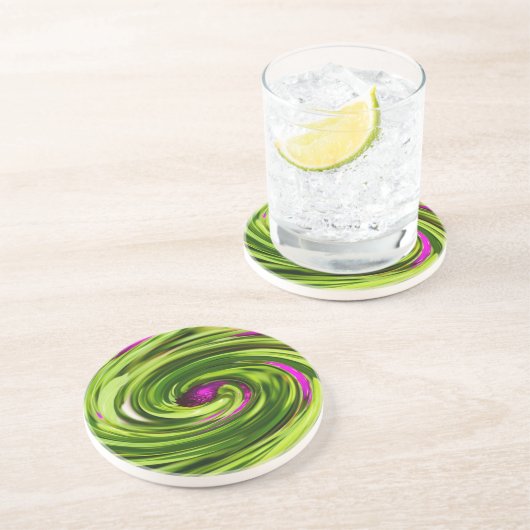 Allium Abstrakt Getränkeuntersetzer (Seite)