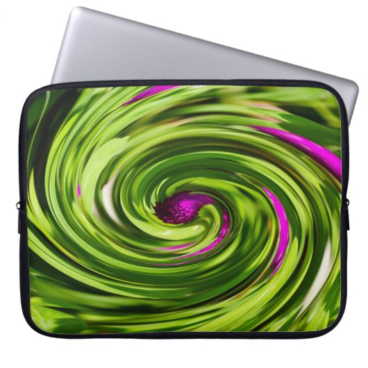 Allium Abstrakt Laptopschutzhülle (Vorderseite)