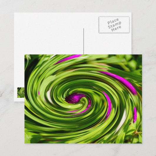 Allium Abstrakt Postkarte (Vorne/Hinten)