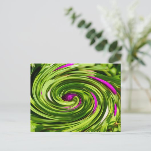 Allium Abstrakt Postkarte (Stehend Vorderseite)