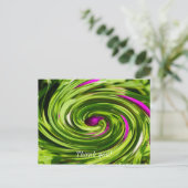 Allium Abstrakt Postkarte (Stehend Vorderseite)