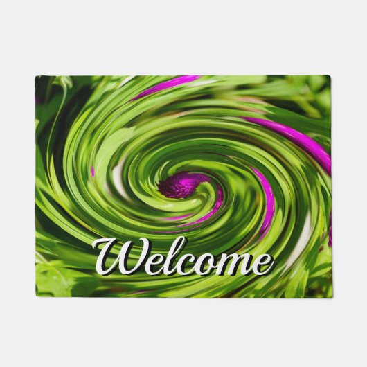 Allium Abstrakt Welcome Doormat Fußmatte (Vorderseite)
