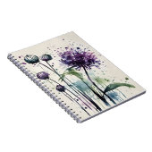Allium - Aquarellblumen Notizblock (Rechte Seite)