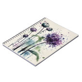 Allium - Aquarellblumen Notizblock (Linke Seite)