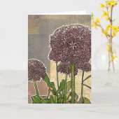 Allium Blossoms Greeting Cards Karte (Gelbe Blume)