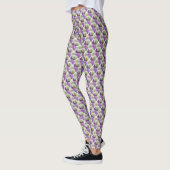 Allium Blume Muster Legierung Leggings (Links)