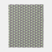 Allium Blume Pattern Green Lila Fleece Blanket (Vorderseite)