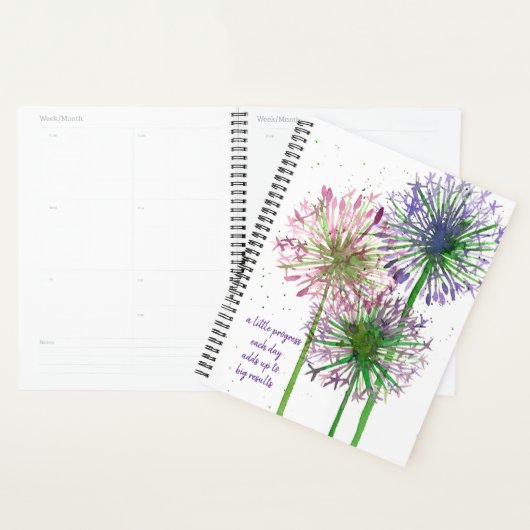 Allium-Blume Personalisierte Inspirationswörter Planer (Anzeige)