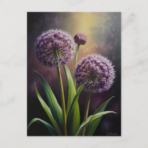 Allium-Blume Postkarte