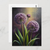 Allium-Blume Postkarte (Vorne/Hinten)