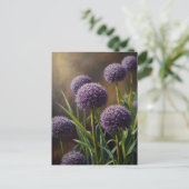 Allium-Blume Postkarte (Stehend Vorderseite)