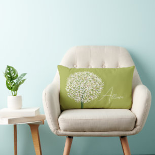 Allium-Blumen Botanische Kunst Elegante Flora Lendenkissen