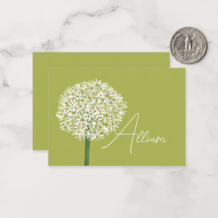 Allium-Blumen Botanische Kunst   Elegante Flora Mitteilungskarte